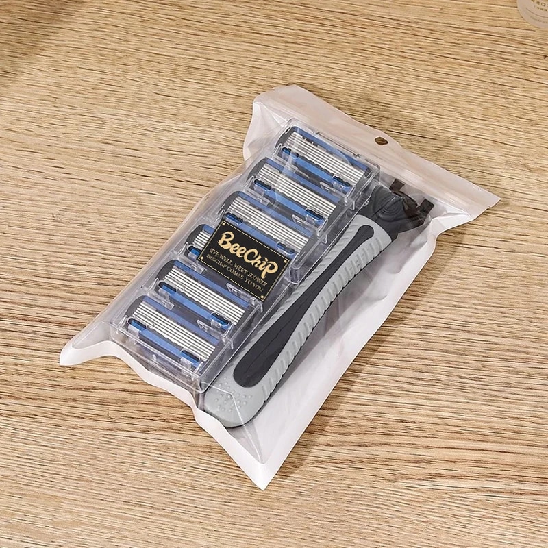 12-Blade, Six-Ply Manual Men'S Razor With Replaceable Heads And Holder Old-Style Stainless Steel Razors