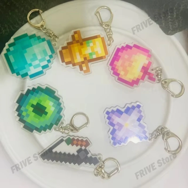 Anime Spiel Acryl Schlüsselanhänger Pixel Miner Partybevorzugungen Cartoon Spaß Tasche Anhänger Auto Schlüsselanhänger Geschenke von Freunden