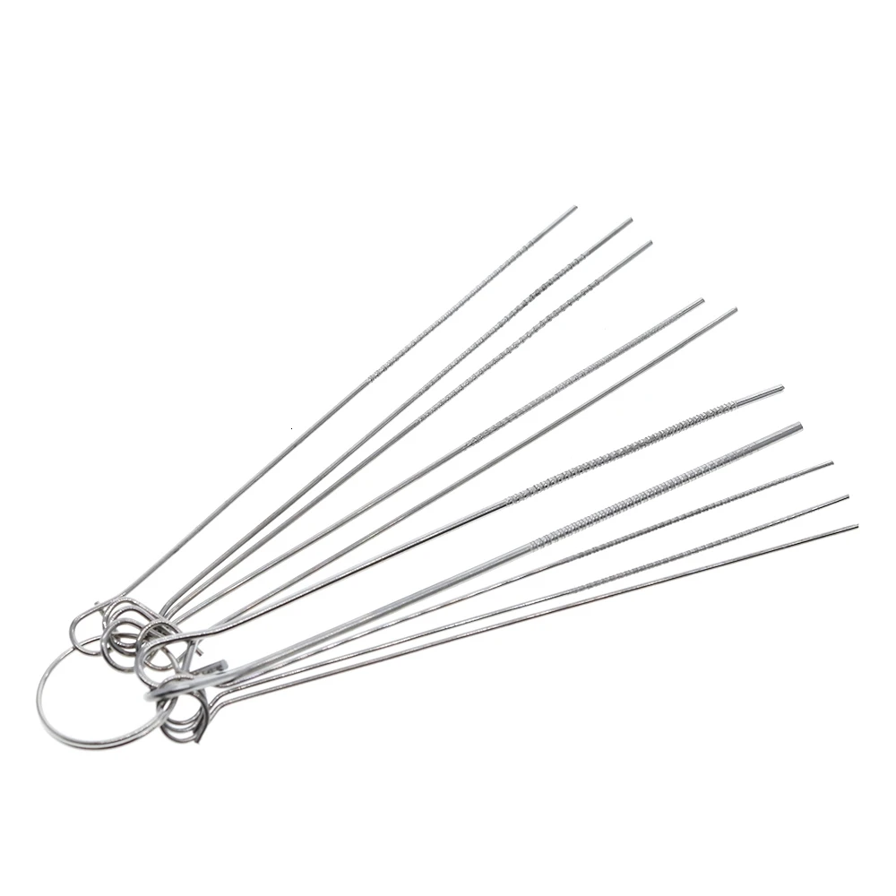 TZT-Juego de agujas de acero inoxidable, 10 tipos, circuito electrónico PCB, orificio pasante, herramienta de reparación de soldadura para desoldar, 0,7-1,3mm