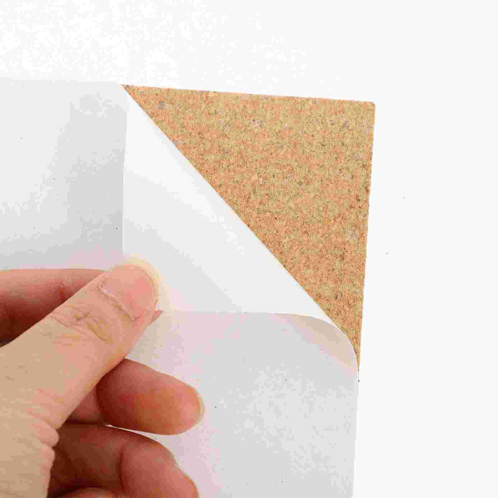 Tablero de corcho para oficina, azulejos de pared, posavasos para boletín, tableros de Chocolate autoadhesivos, 5 uds.