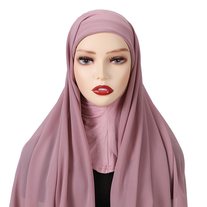 Hijab de gasa instantáneo, diadema interior musulmana, gorro para mujer, chal largo con Jersey, bufanda interior, cubierta para el cuello, diadema