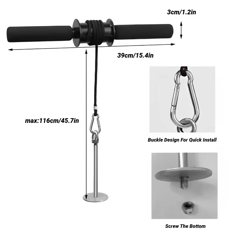 Rodillo ejercitador de fuerza muscular para brazo, Blaster de muñeca, antebrazo, con agarre manual, equipo de Fitness, lucha contra el peso en el hogar