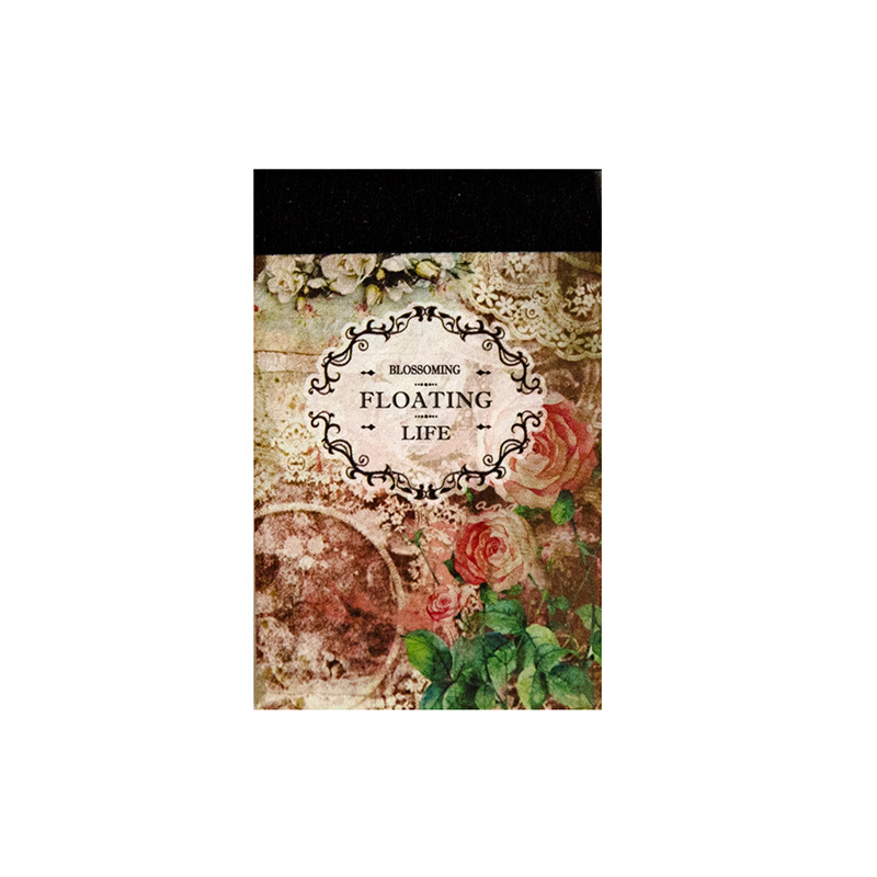 Yanji material book Hua Shadow Floating Series retro base handbook material decorative collage paper message 8 styles