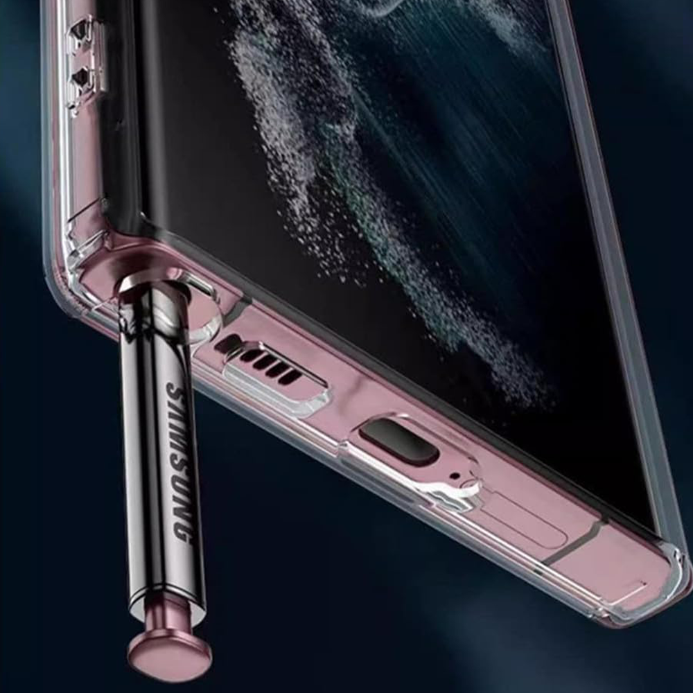 Transparente, klare, magnetische Hülle für Samsung Galaxy S24 S21 S25 S22 Plus S23 Ultra Plus, kabelloses Laden, stoßfeste Rückseite