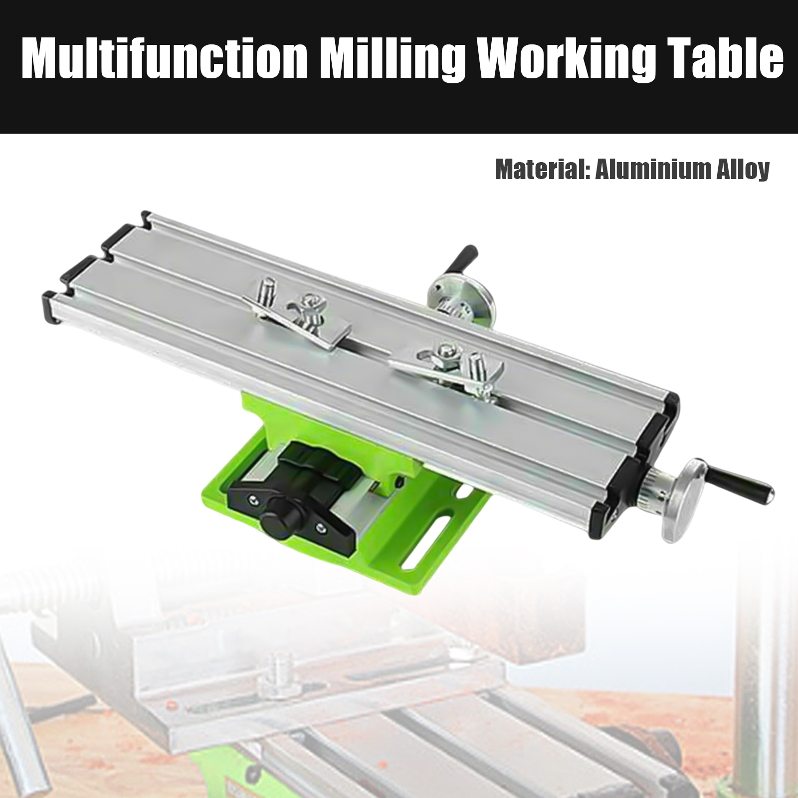 Mini Drill Vise Fixture Working Table Cross Slide Table Adjustable X-Y Axis Multifunction Precision Milling Machine Worktable