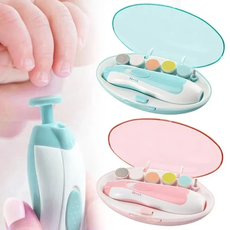 Bebê elétrico aparador de unhas criança polidor ferramenta cuidados com o bebê multifuncional cortador de unhas aparador infantil manicure conjunto