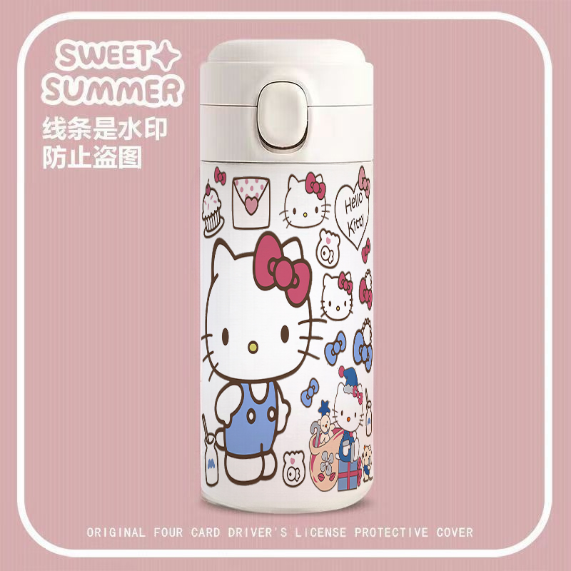 Sanrio Hello Kitty กระติกน้ําร้อน ถ้วยน้ําสาวมูลค่าสูง น้ําหนักเบา แบบพกพา ความจุขนาดใหญ่ กาต้มน้ํา นักเรียน โรงเรียน ถ้วยน้ํา ใหม่