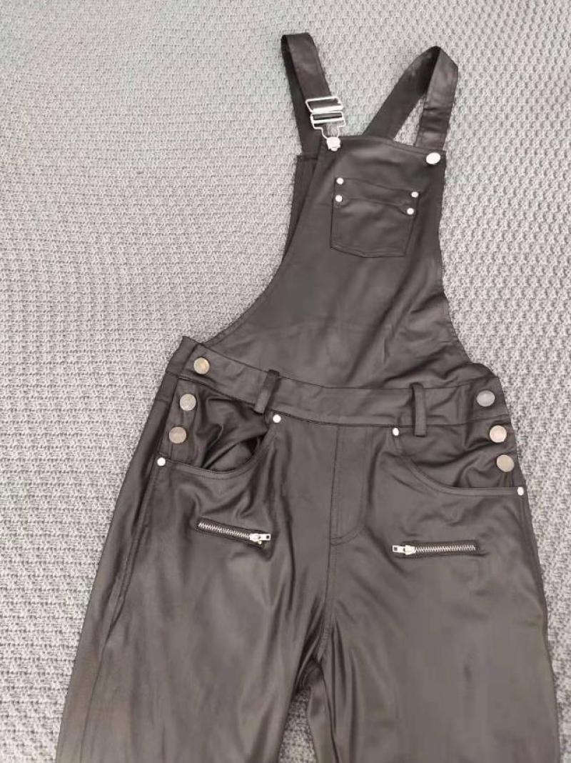 Macacão feminino elegante com alça de ombro, gola quadrada, sem mangas, couro pu, fivela, zíper, suspensório, sexy, justo