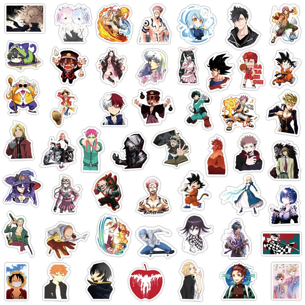 50/100Pcs ผสมอะนิเมะสติกเกอร์การ์ตูนสติกเกอร์แล็ปท็อปรถจักรยานยนต์กระเป๋าโทรศัพท์สติกเกอร์กันน้ําสําหรับของเล่นเด็ก