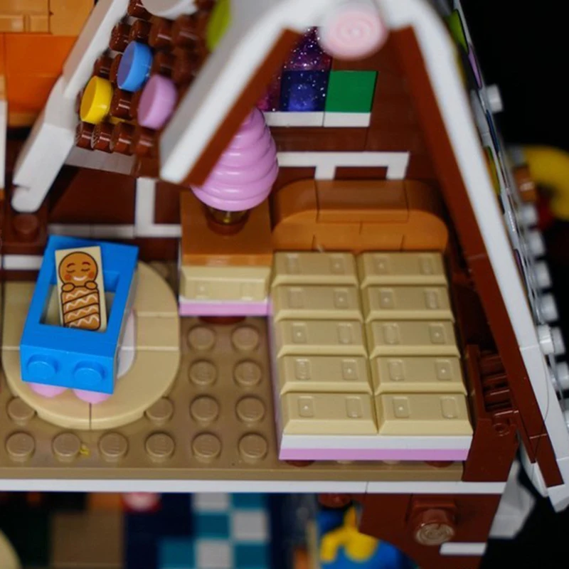 Creative Mini Christmas Gingerbread man House Building Blocks Hut ชุดประกอบอิฐของเล่นวันหยุดของขวัญเด็กสาวเด็กผู้ใหญ่