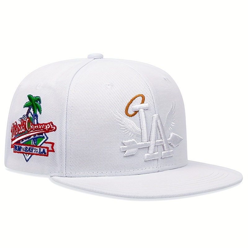 2024New Letter Wing Pattern Side Coconut Tree Embroidery Fashion High Quality Snapback Men's Versatile Casual Baseball Hat