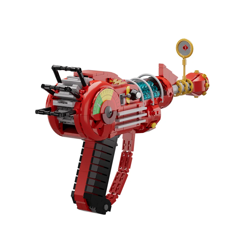 Gorbicks MOC Red Call of Duty Ray Gun Model Bricks DIY Game Weapon Building Blocks Kit Props Toys For Birthday Gifts