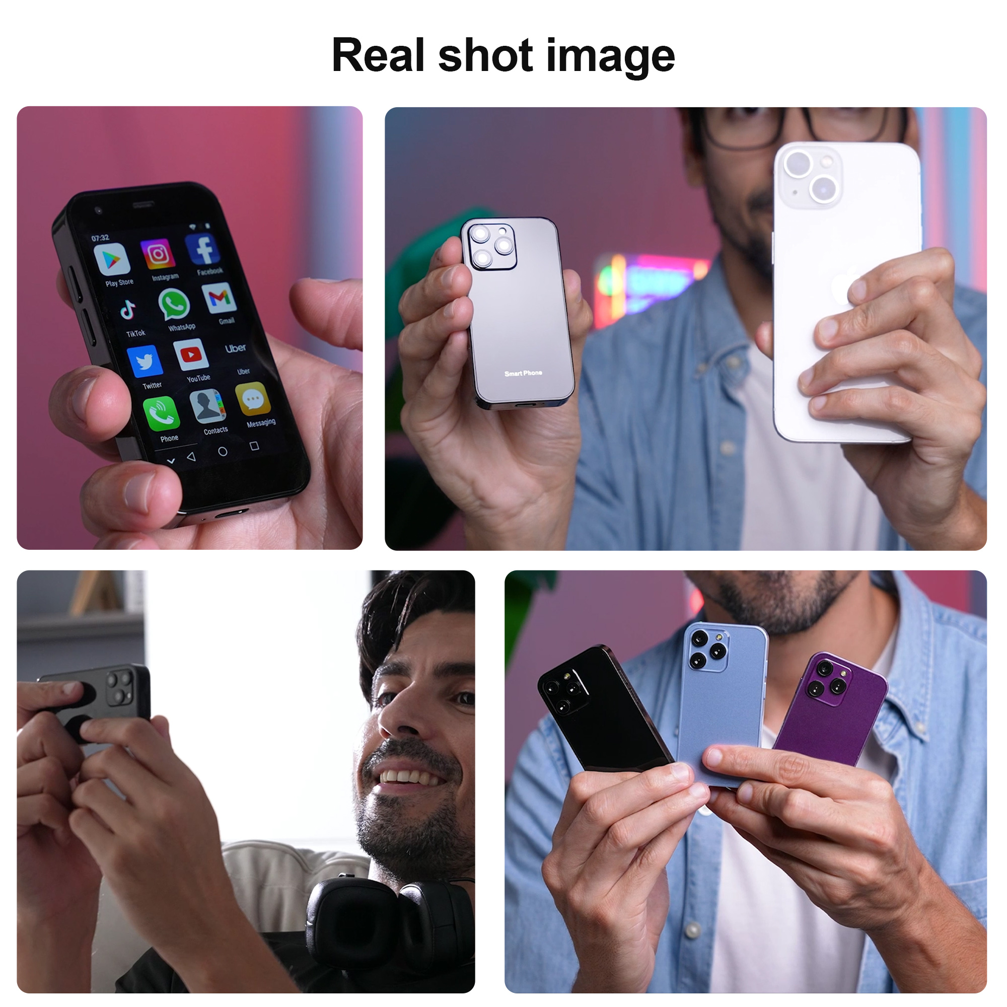 SERVO Mini Smartphone 3.0" Display 2GB+16GB 3G WCDMA Facial Recognition WiFi GPS Play Store Android Smart Phone Dual SIM Standby