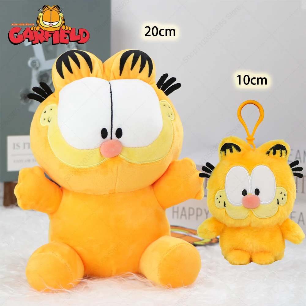 Garfield Original Plush ของเล่นน่ารัก Garfield Cat ตุ๊กตาตุ๊กตาพวงกุญแจจี้กระเป๋าเป้สะพายหลังตกแต่งห้องสําหรับของขวัญวันเกิด