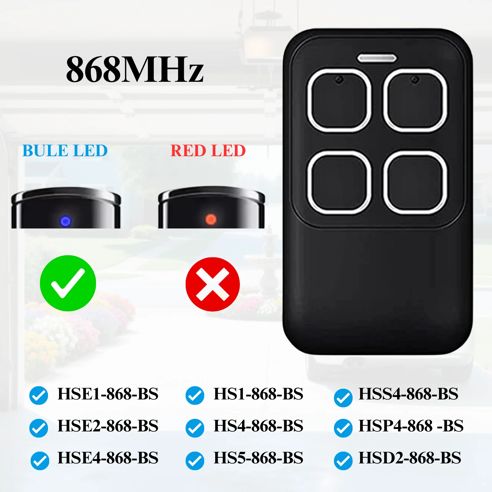 Compatible HORMANN BiSecur HSE1 HSE2 HSE4 868 BS telecomande 868 mhz garaje Control remoto duplicador HORMANN BS HS1 HS4 HS5