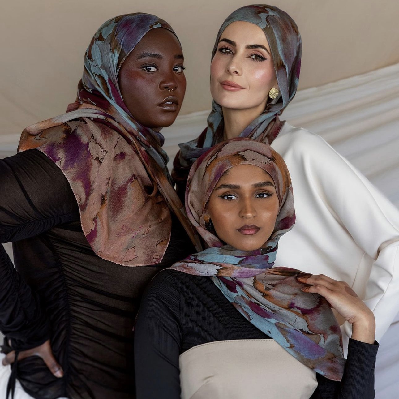 Nueva bufanda Hijab de Modal satinado Floral de acuarela, bufandas largas y suaves transpirables a la moda, pañuelo para la cabeza con estampado de Cachemira, chal Hijab musulmán