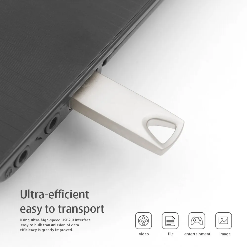 Clearance_USB 2.0 Pen Drive 128gb Black Metal High-capacity USB Flash Drive 64g Lightweight and Waterproof with Strong Stability