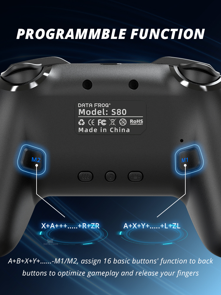 DATA FROG-mando a distancia inalámbrico para Switch Pro, controlador para Switch Lite, Joystick Pro, PC, OLED