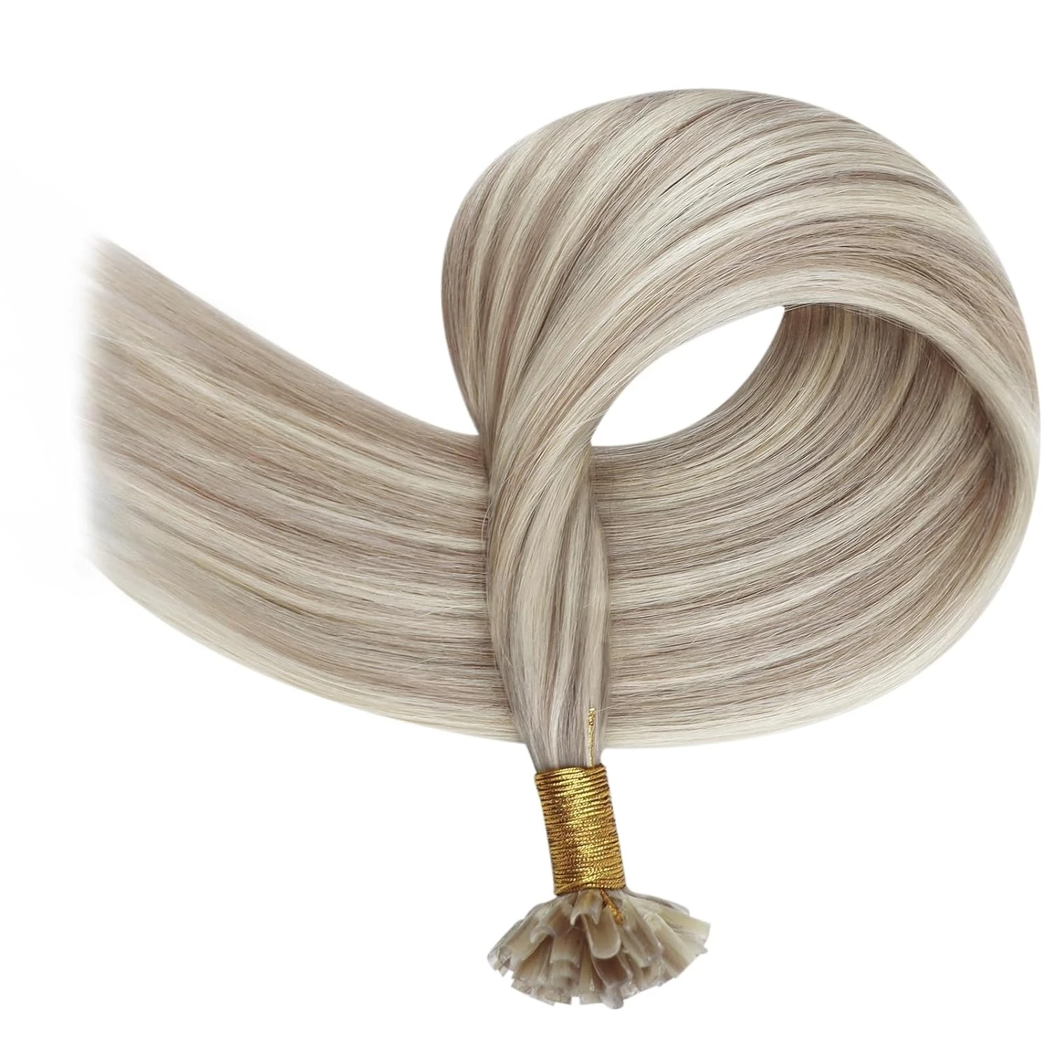Extensões de cabelo com ponta em u, brilho completo, cor balayage de fusão, 40-50g, contas de cola de queratina, pré-ligadas, remy, extensões de cabelo humano