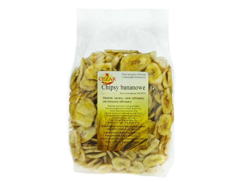 CHIPSY BANANOWE 500g BANANY SUSZONE suszony banan
