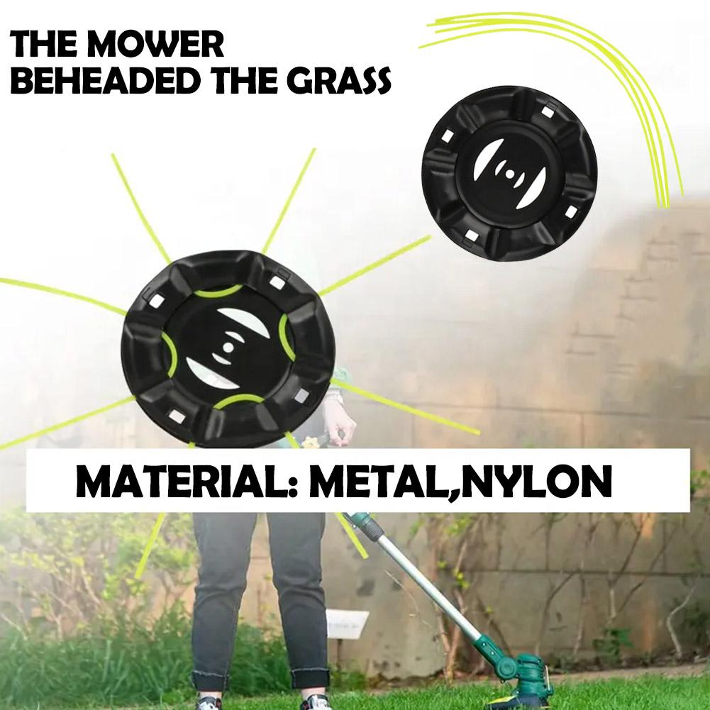 Special For Lawn Mower Straw Head Iron Plate Grass Head Trimmer Solid Wire Wheel Thread Line Saw Brush Lawn Mower Head