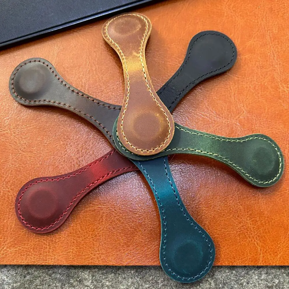 Marcapáginas de cuero Vintage, marcadores magnéticos, marcadores grabados personalizados, Clips marcadores de libros, suministros de oficina, Clip de papel, regalos