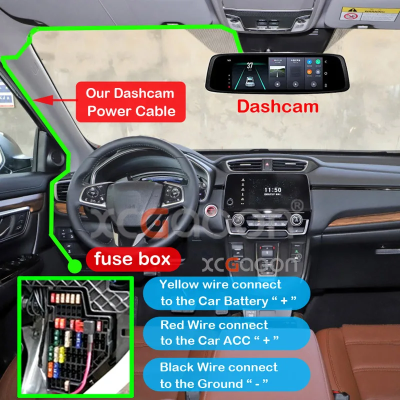 CarDash Cam Wire DVR Комплект жестких кабелей Видеорегистратор 12 В-24 В до 5 В 2,5 А Мини Micro Type-C USB Зарядное устройство Линия Автоматическая камера видеорегистратора