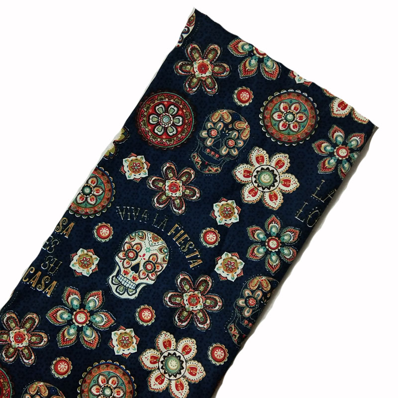 ขาย! ชุดเดรสผ้าคอตตอนตัดเย็บผ้าพิมพ์ลายกะโหลกชุดวินเทจดอกไม้ต่างๆสไตล์วินเทจลาย100%