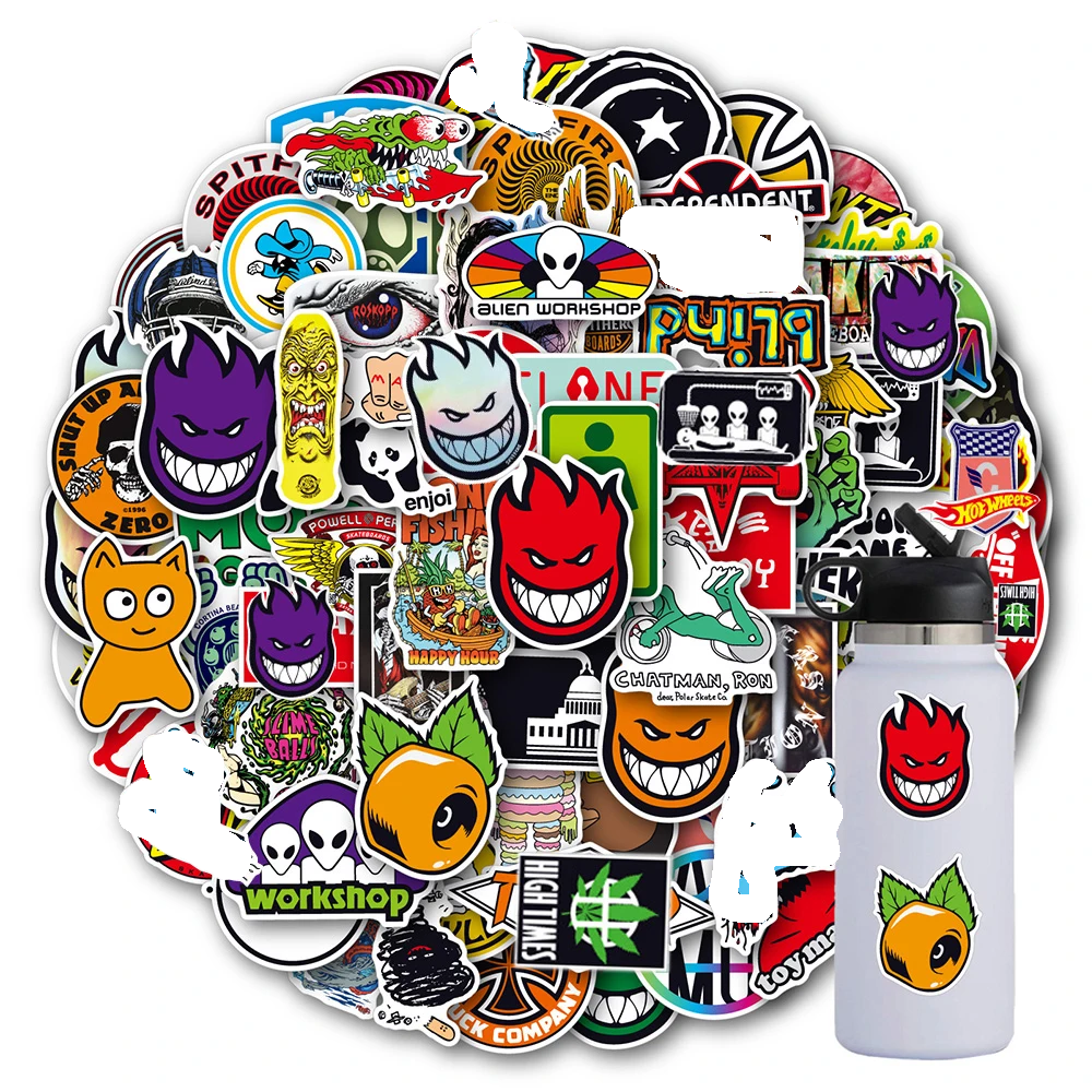 10/30/50/100 Uds nuevas pegatinas geniales de moda para monopatín para maleta, portátil, equipaje, nevera, teléfono, estilo de coche, calcomanía DIY