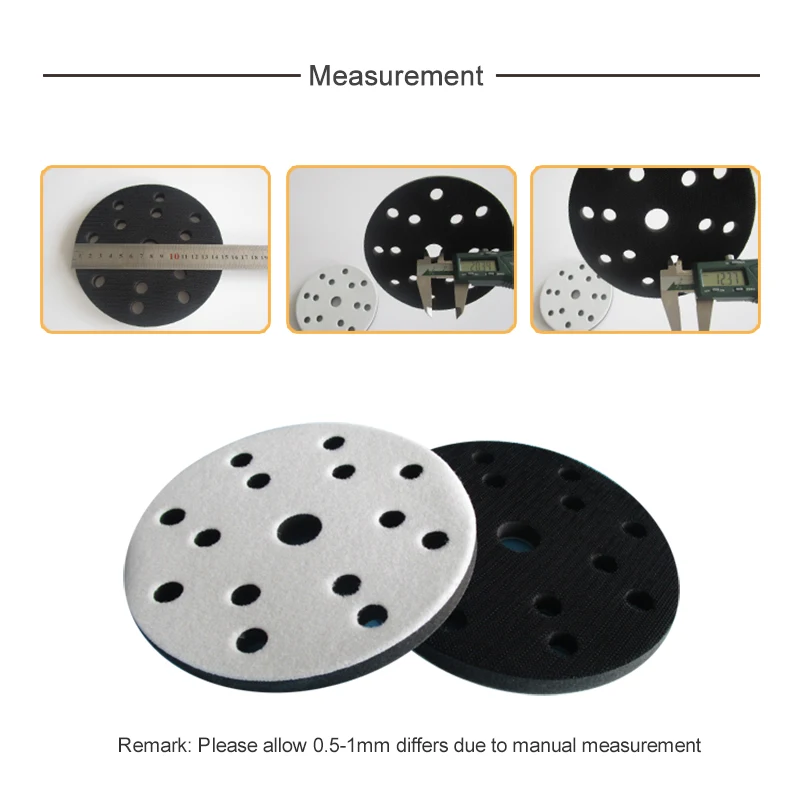 6 Inch 15 Holes Interface Sanding Pad Interface Pad 1 Pcs 150mm Diameter Soft Buffer Sponge Interface Cushion Pad for Sanding