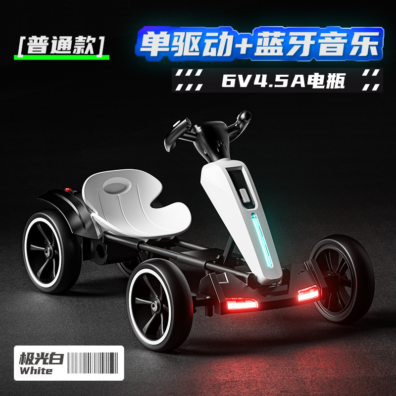 With Led Light And Music Kids Electric Kart, Four-wheel Can Ride On Remote-controlled Toy Car for Ages 1-3 To 6