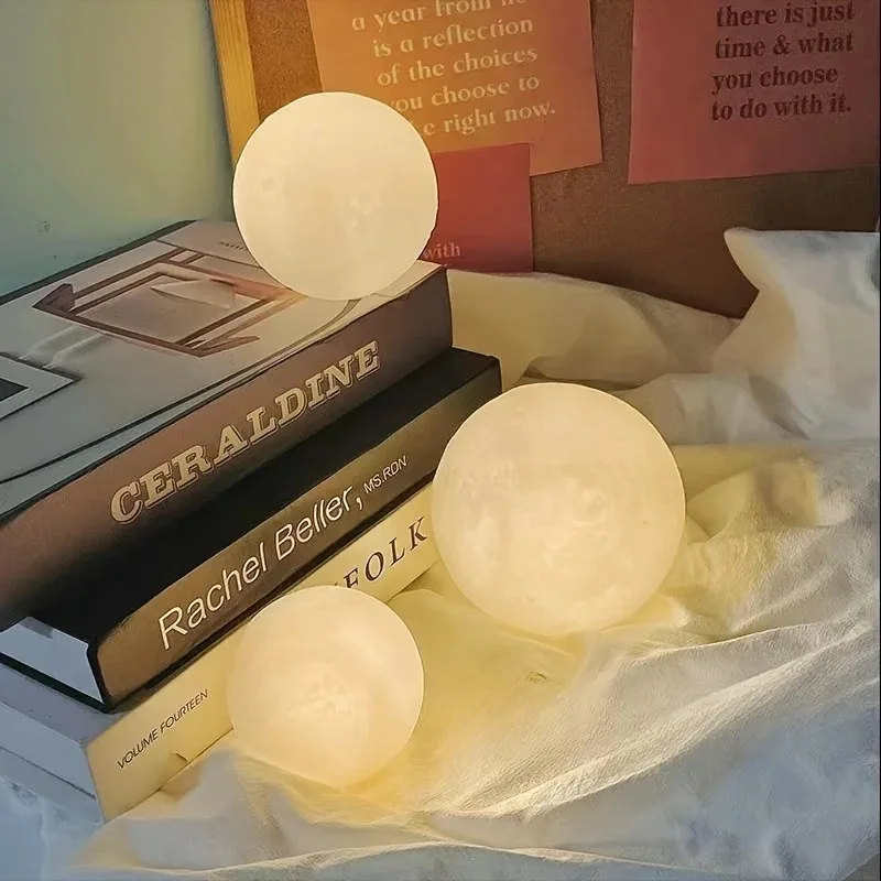 Día del niño Luz de luna pintada a mano Paquete de materiales pintados DIY Jardín de infantes Actividades entre padres e hijos Luz nocturna de planeta