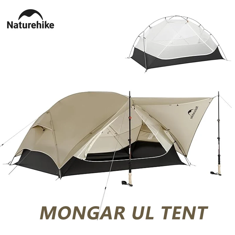 Naturehike Mongar UL Tent 1, 2-местная палатка для кемпинга, уличная сверхлегкая палатка для путешествий, альпинизма, 15D, водонепроницаемая палатка для укрытия, пешего туризма