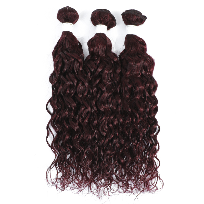 Onda de água feixes de cabelo humano 99j escuro borgonha tecer cabelo humano pacotes 8-26 polegadas brasileiro remy pacote de cabelo ofertas 1/3/4 pçs