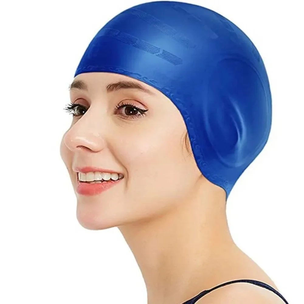 Gorro de natación impermeable: alta elasticidad, protección para los oídos, gorro de buceo de silicona para mayor comodidad y durabilidad