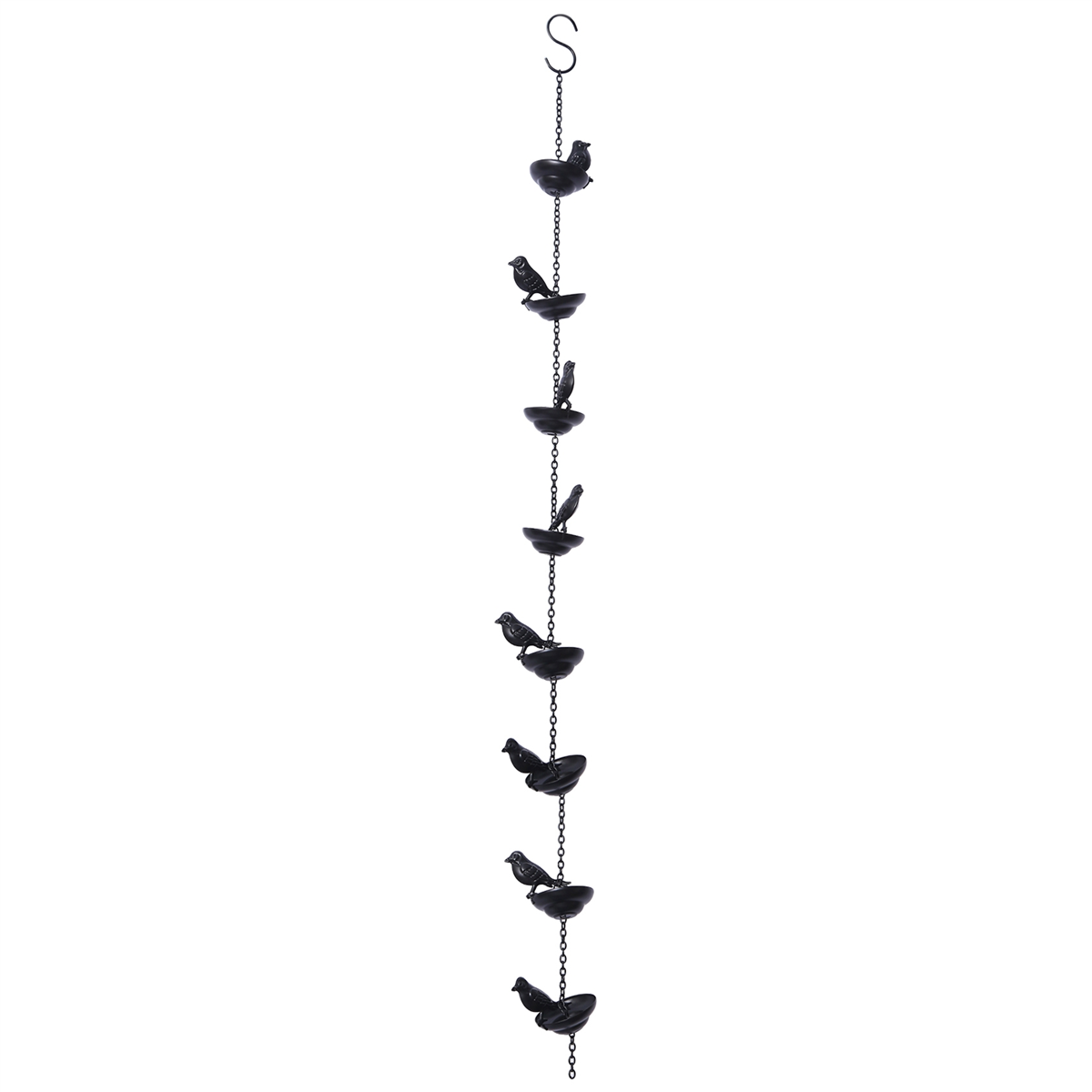 ABFA Mobile Birds on Cups Rain Chain for Outside, Rain Chains for Gutters Downspouts Rain Chain for Home,9x7x80cm