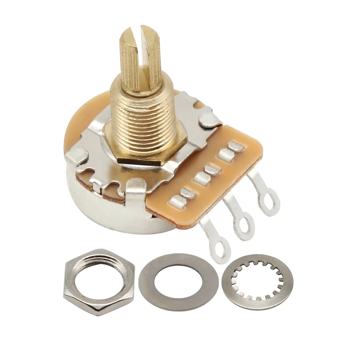 Mới 4 3/8 "24 Răng Trục Dài Đàn Guitar Chiết Áp Nồi Cho Đàn Guitar Điện, 500K/250K Tùy Chọn