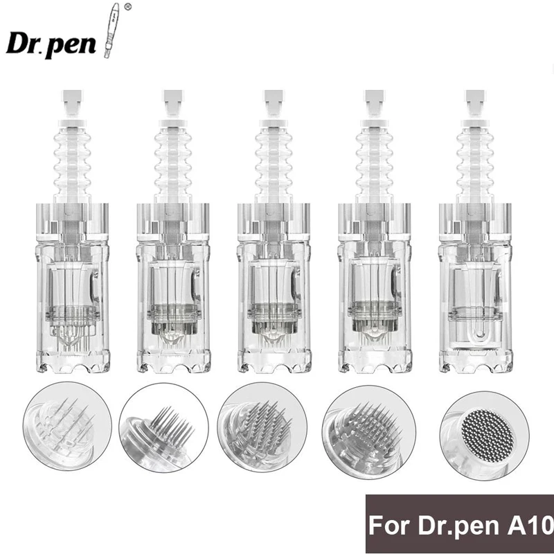 5pcs Original Dr ปากกา A10 MTS เข็ม Bayonet ตลับหมึก 12 24 36 42 Pins NANO สําหรับ Dermapen A10 Microneedle Treatments Skin Care