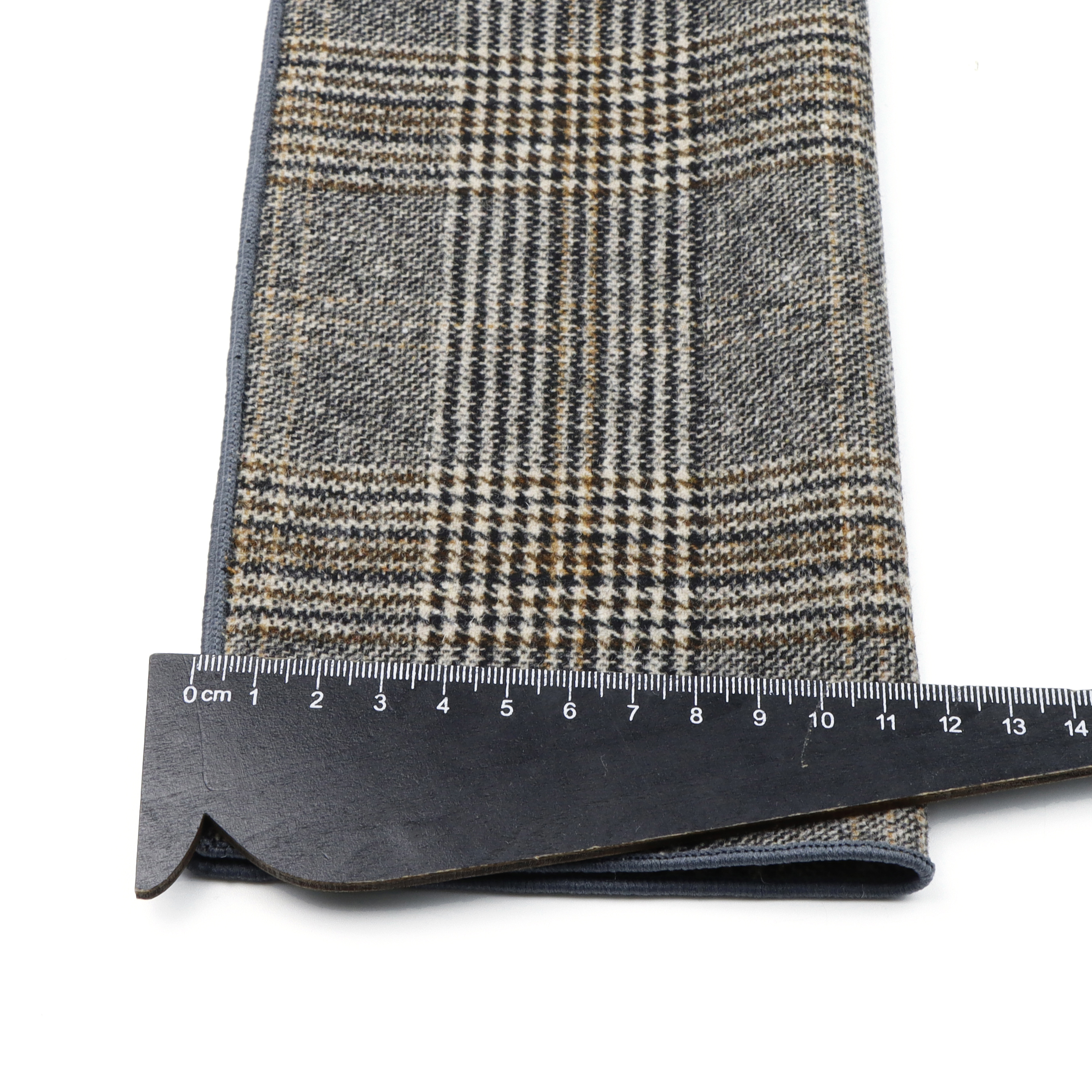 Men's Classic Hanky Plaid Striped Pocket Squared Handkerchief Wool Brown Grey Hankerchief Wedding Party Gift for Man Accessories