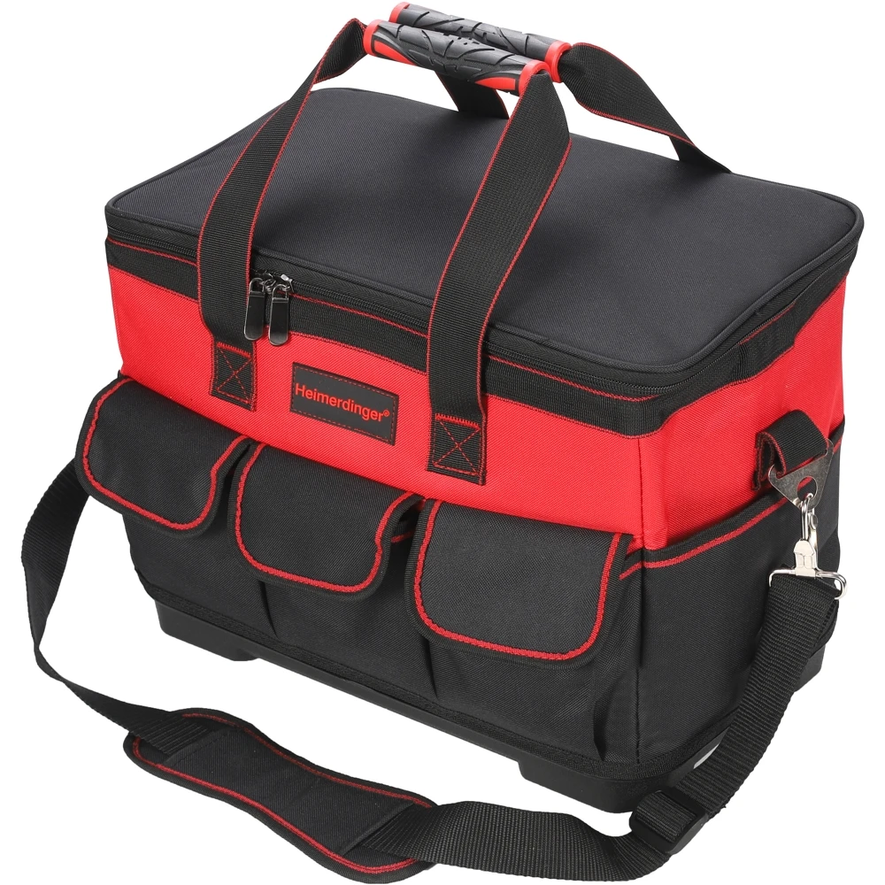 Portable 600D Oxford Tool Bag with Plastic Bottom Waterproof Durable Large Capacity Tool bag for Electrician Woodworker