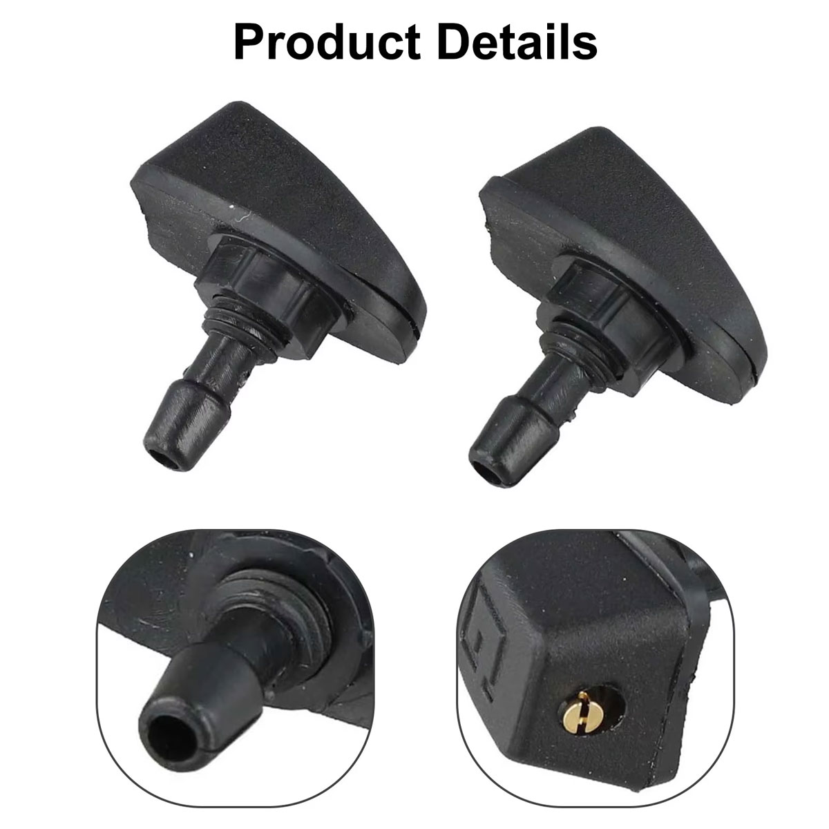 2PCS Auto Frontscheibe Wischer Düse Auto Fan-förmigen Nebel Scheibenwaschanlage Wasser Spray Jets Düsen Zubehör
