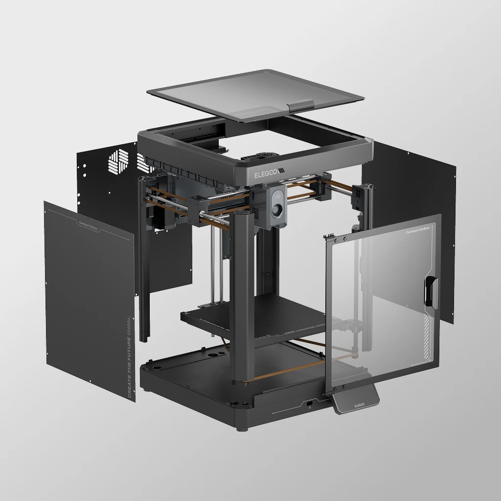 ELEGOO Centauri Carbon FDM 3D-принтер CoreXY Структура с максимальной скоростью 500 мм/с Высокоскоростной печать из коробки Объем сборки 256*256*256 мм