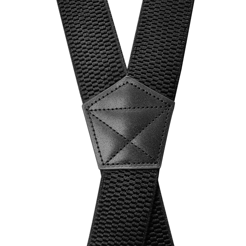 Heavy Duty Suspenders for Men Work Biker Outdoor 3.8cm Wide X-Back with 4 Snap Hook Adjustable Elastic Trouser Braces Strap Belt