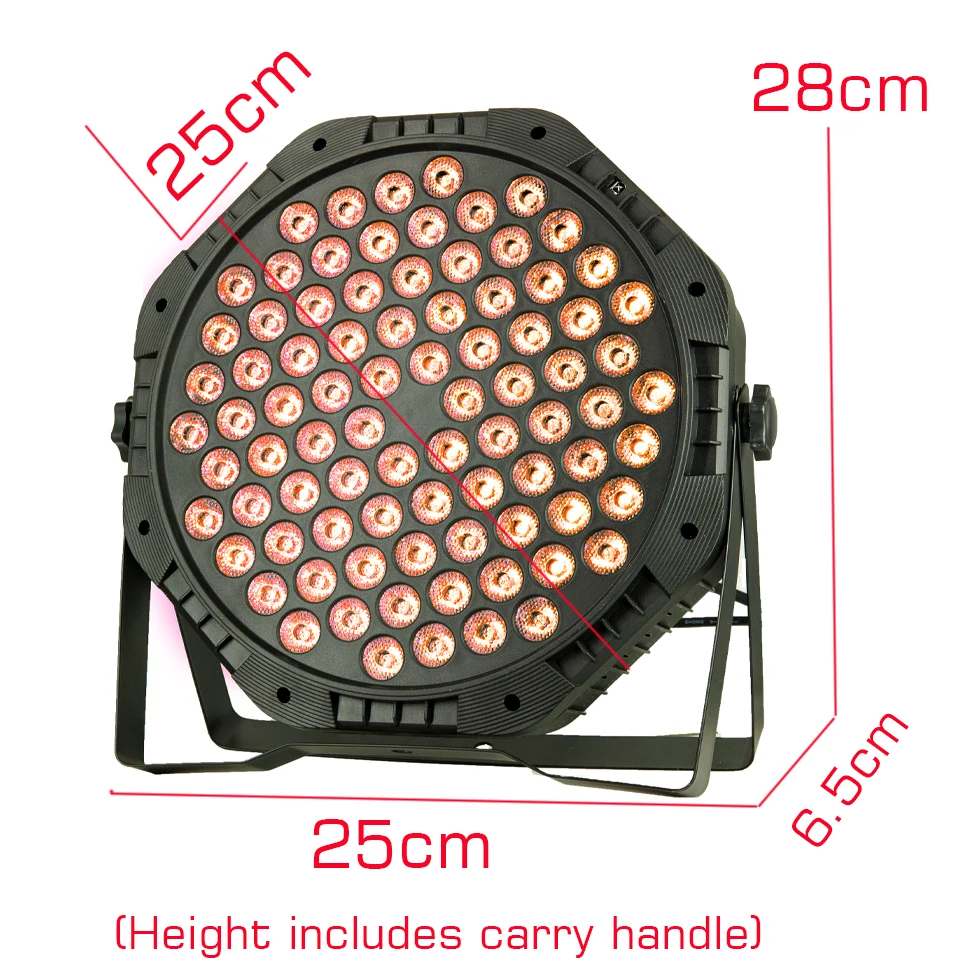 ใหม่ 80W อัพเกรด 54 par light LED Stage Party ไฟแบน Par Strobe Dmx512 ควบคุม RGB 3In1 สีสําหรับ Dj Disco งานแต่งงาน xmas
