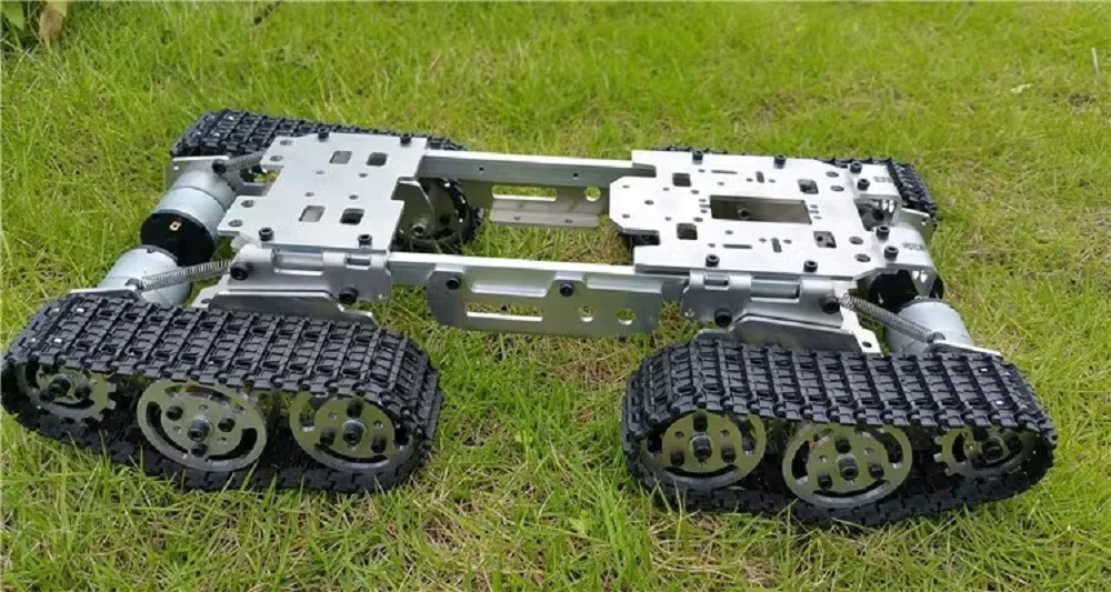 Hấp Thụ Sốc Robot Xe Tăng Xe Khung Xe Bánh Xích Xe Bánh Xích Xe Ô Tô Với Động Cơ DC Vượt Qua Những Trở Ngại Drift Xe DIY Thân Chi Tiết Đồ Chơi