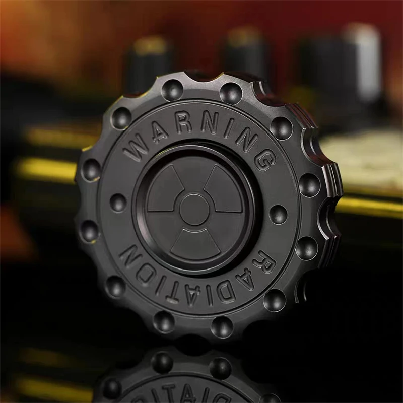 Strahlung Warnung Fidget Slider Spinner EDC Getriebe Hand Spinner Clicker Erwachsene Zappeln Spielzeug ADHS Werkzeug Anti-angst Stress Relief Spielzeug