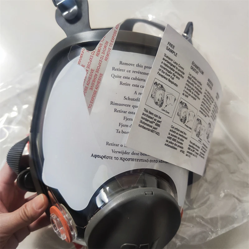 1Pc 6800 Mặt Nạ Hoặc 17in1 Tranh Xịt Mặt Nạ Hơi Hữu Cơ An Toàn Có Thể Tái Sử Dụng Mặt Nạ Nguyên Mặt Mặt Nạ Phòng Độc Màu Xám Trung Bình