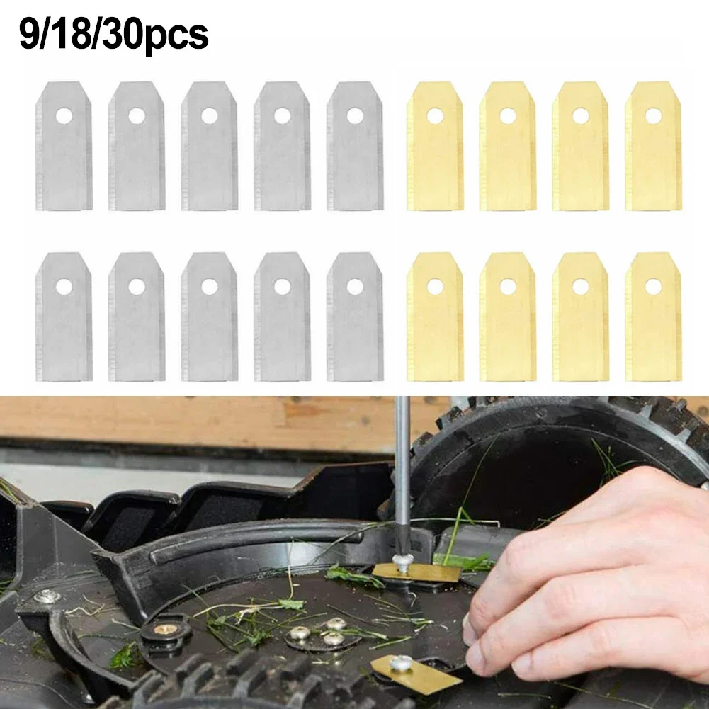 Obtenga resultados de corte perfectos y rendimiento de larga duración con estas cuchillas de acero inoxidable de 43mm para cortadoras de césped robóticas