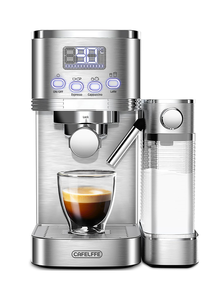 Cafelffe 3 in1 automatische Kaffee maschine Cafeteria Cappuccino Latte Espresso maschine voll automatische Milchschaum Edelstahl
