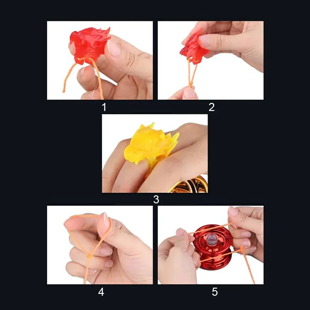 4 Cores Crianças Magia Yoyo Responsivo de Alta Velocidade Liga De Alumínio Yo-yo Torno CNC com Spinning String para Meninos Meninas Crianças yoyo ocjlos